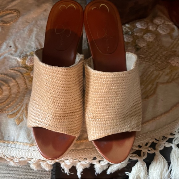 Jessica Simpson Platform Tweed sandal size 9 - Picture 2 of 8